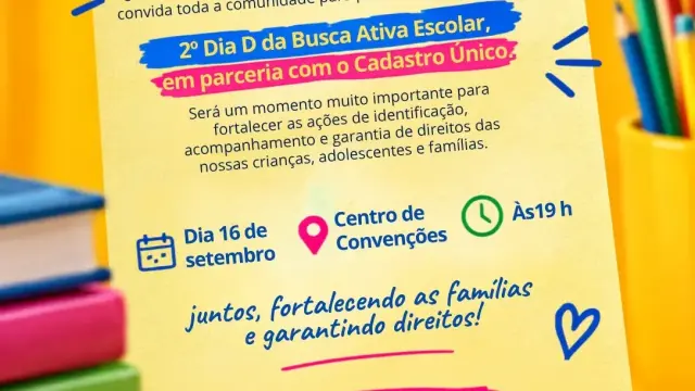 Venha Participar da Reunião do 2º Dia D da Busca Ativa Escolar